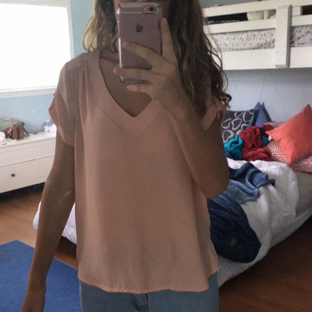 Peach blouse